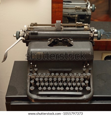 Big Black Vintage Typewriter Machine