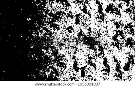 Old grunge background of black and white. Dark monochrome texture. Vector pattern of cracks, mud, chips, scuffs
