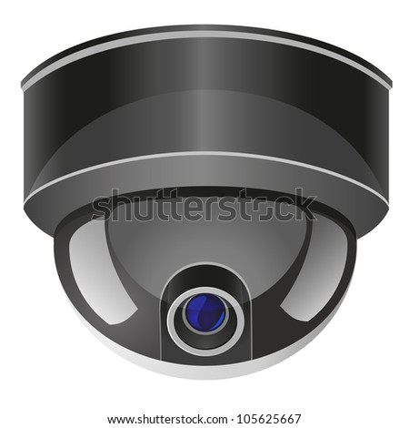video surveillance camera vector illustration isolated on white background
