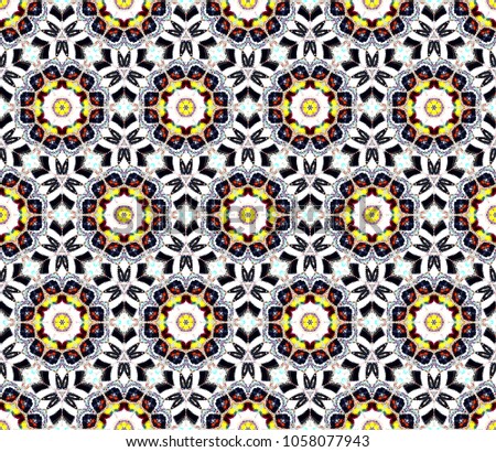 Colorful seamless kaleidoscopic pattern for textile, ceramic tiles, wallpapers and design