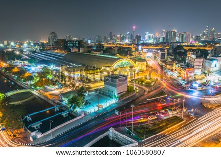 Bangkok Railway Station (Hua Lamphong Railway Station, MRT) in Bangkok