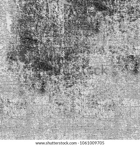 Texture of dust, scratches, dirt, stains. Vintage black and white grunge background