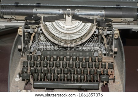 Old mechanical typewriter