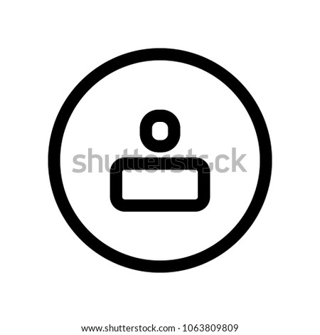 Outline contact icon with circle vector
