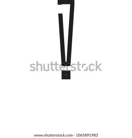 Exclamation mark logo design vector