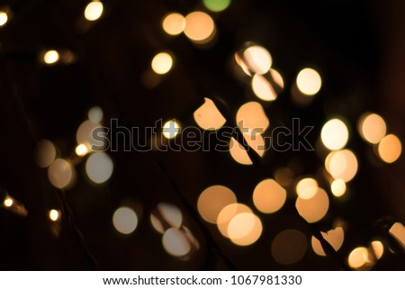 Gold Abstract bokeh Background from small bulbs