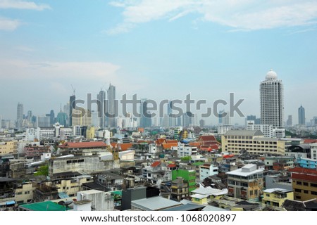 Beautiful landscape over Bangkok, Capital city of Thailand