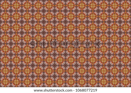 Seamless African pattern. Raster ethnic pattern on the carpet in red, pink and brown colors.
