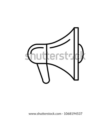 electric megaphone icon. Element of simple icon for websites, web design, mobile app, info graphics. Thin line icon for website design and development, app development  on white background