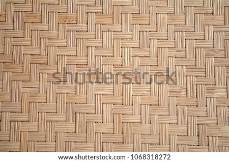 Bamboo weave background, bamboo wood texture used for decoration.
