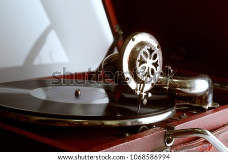 old vinyl gramophone