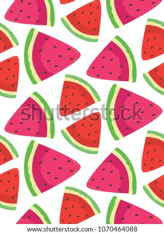 Coloe pattern with watermelon slice