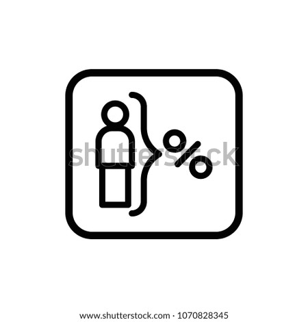 Men infographic outline vector icon.