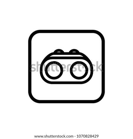 Binoculars line vector icon. Marketing outline illustration.