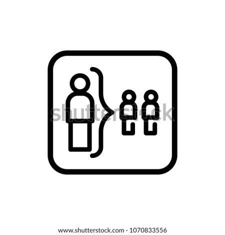 Men infographic outline vector icon.
