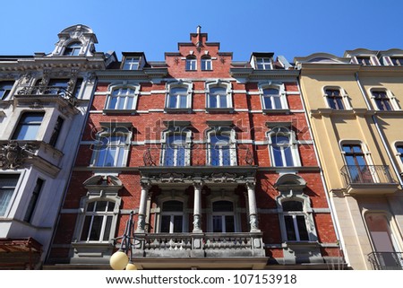 Katowice, Poland - vintage apartment building, old landmark