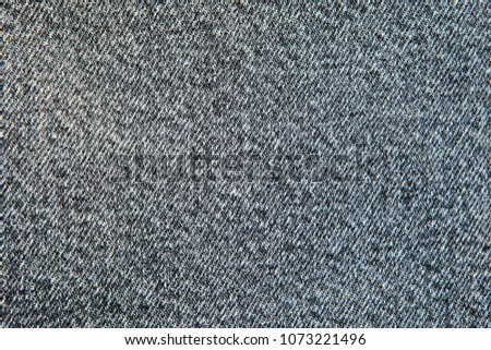 Texture of dark gray denim fabrics for background use.