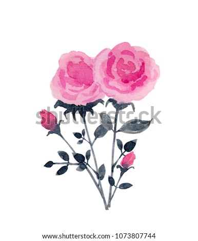 abstracts floral composition rose