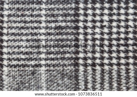 Gray pied-de-poule tweed texture