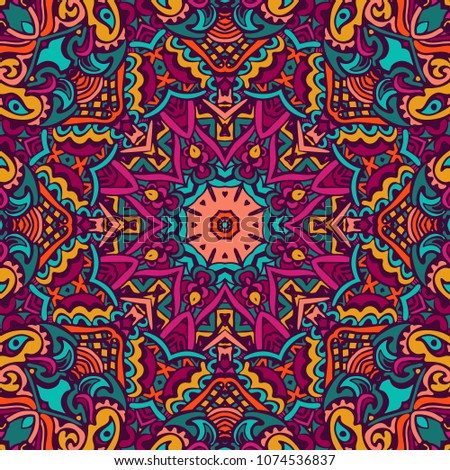 Abstract festive colorful mexican ethnic tribal pattern