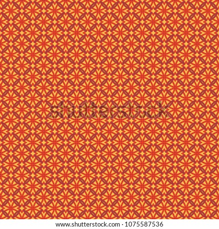 Ethnic  geometric pattern in repeat. Fabric print. Seamless background, mosaic ornament,  ancient style. Design for prints on fabric, covers, paper, patchwork, wrapping, embroidery, scrapbooking.