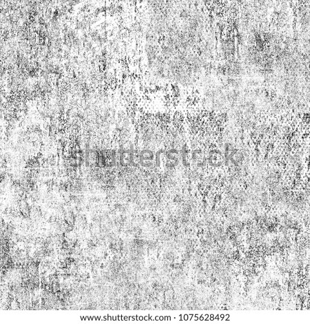 Texture of dust, spots, lines, chips, noise. Monochrome grunge background. Black and white abstraction