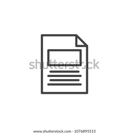 Txt file outline icon. linear style sign for mobile concept and web design. Paper document simple line vector icon. Symbol, logo illustration. Pixel perfect vector graphics