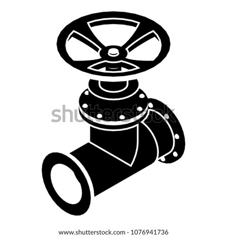 Gas pipe icon. Simple illustration of gas pipe icon for web