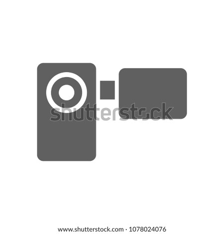 Video camera icon in trendy flat style isolated on white background. Symbol for your web site design, logo, app, UI. Vector illustration, EPS