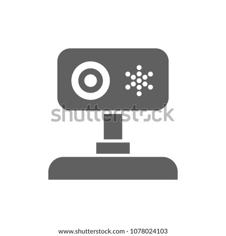Camera icon in trendy flat style isolated on white background. Symbol for your web site design, logo, app, UI. Vector illustration, EPS