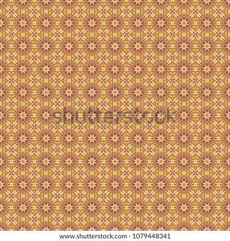 Design for printing on fabric, textile, paper, wrapper. Traditional tile ornament in ethnic style. Seamless pattern. Authentic geometric background in repeat.