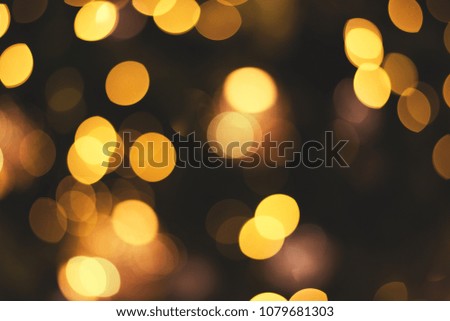 Gold abstract defocus bokeh background for newyear celebrate. 
