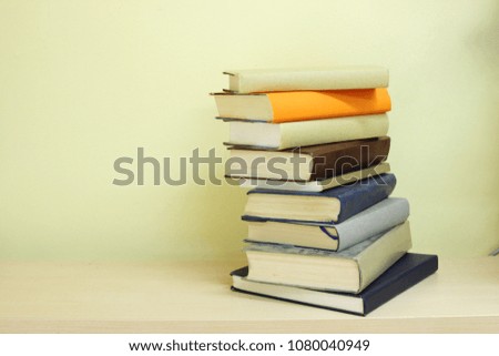 Books on the shelf
