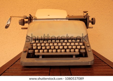 old mechanical typewriter in retro look