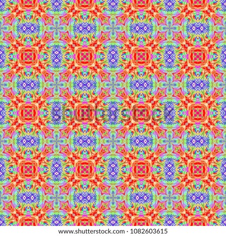 Abstract background, colorful pattern, decorative series with paint brush, with variety geometry, creative with illustration progress, for pattern of fabric, textile, and paper, etc, indian style.