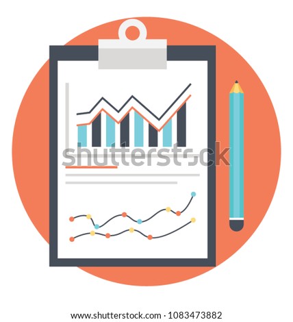 
Risk and reward graph analysis flat vector icon
