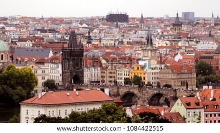 Beautiful skyline view of Prague the capital of Czech republic