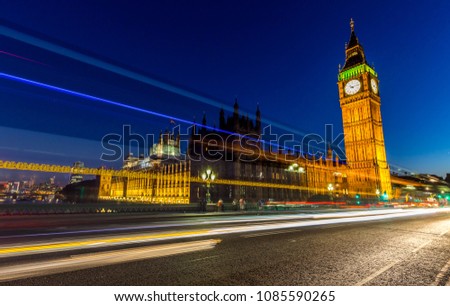 Big Ben in London at night