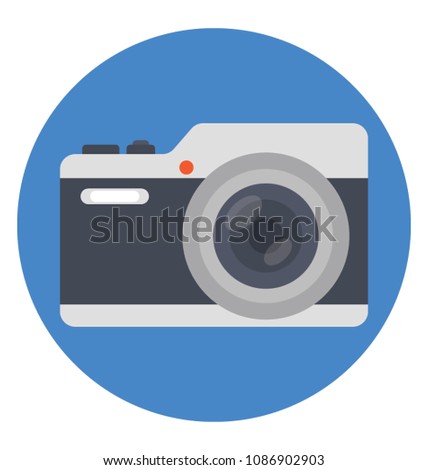 
Flat icon simple design of a camera
