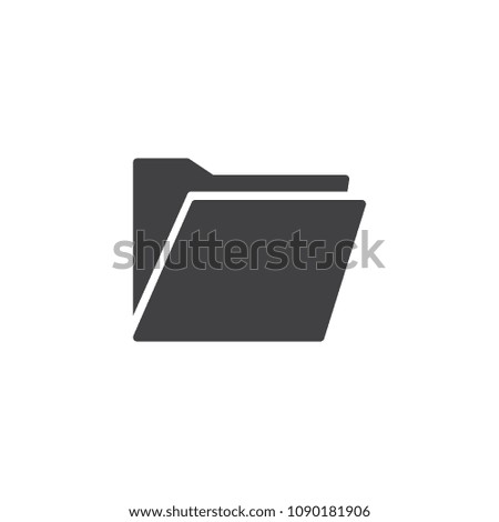 Folder vector icon. filled flat sign for mobile concept and web design. File folder simple solid icon. Symbol, logo illustration. Pixel perfect vector graphics