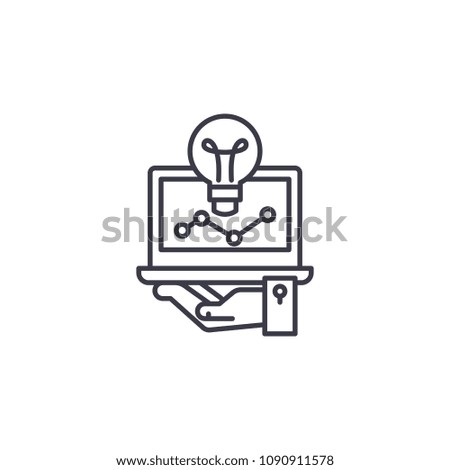 Business planning linear icon concept. Business planning line vector sign, symbol, illustration.