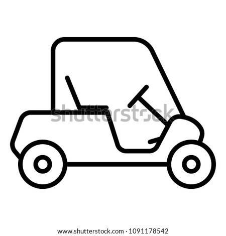 golf cart vector icon