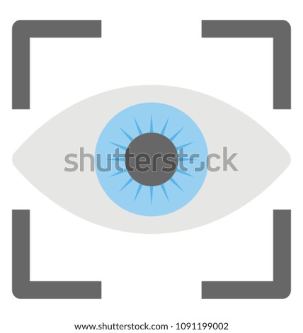 
An eye in a focus, target eye symbol 
