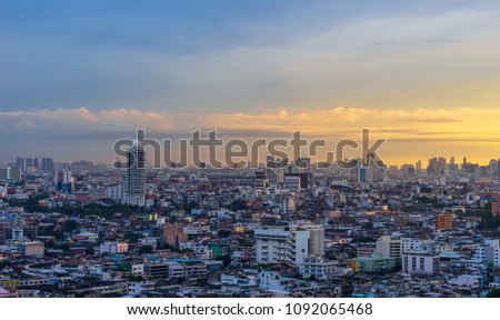 scenic of urabn cityscape sunrise sky 