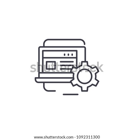 Project monitoring linear icon concept. Project monitoring line vector sign, symbol, illustration.