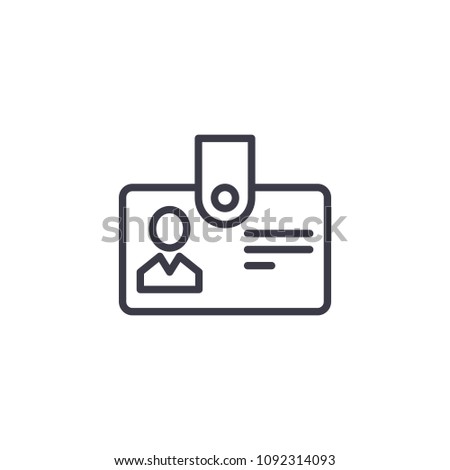 Personnel badge linear icon concept. Personnel badge line vector sign, symbol, illustration.