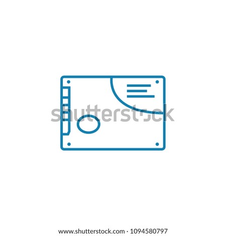 Application label linear icon concept. Application label line vector sign, symbol, illustration.