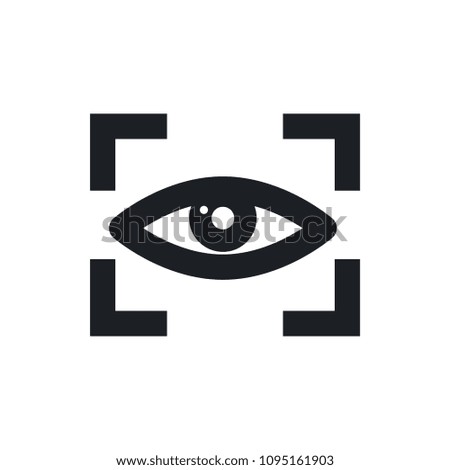 eye scan vector icon