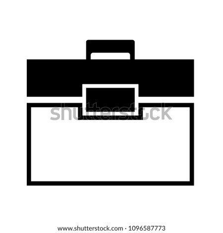 Vector icon toolbox glyph on white background.