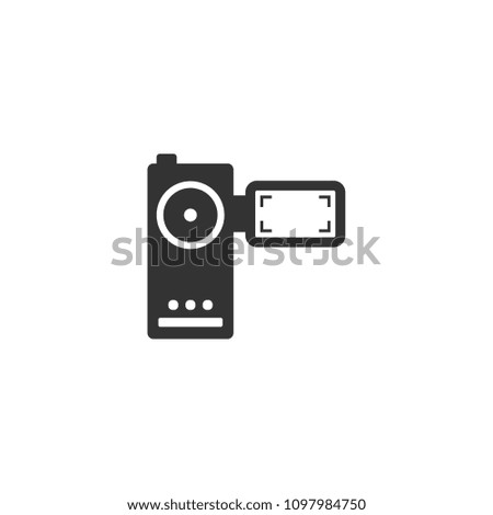 Video camera vector icon. Camera recording icon. Sign design